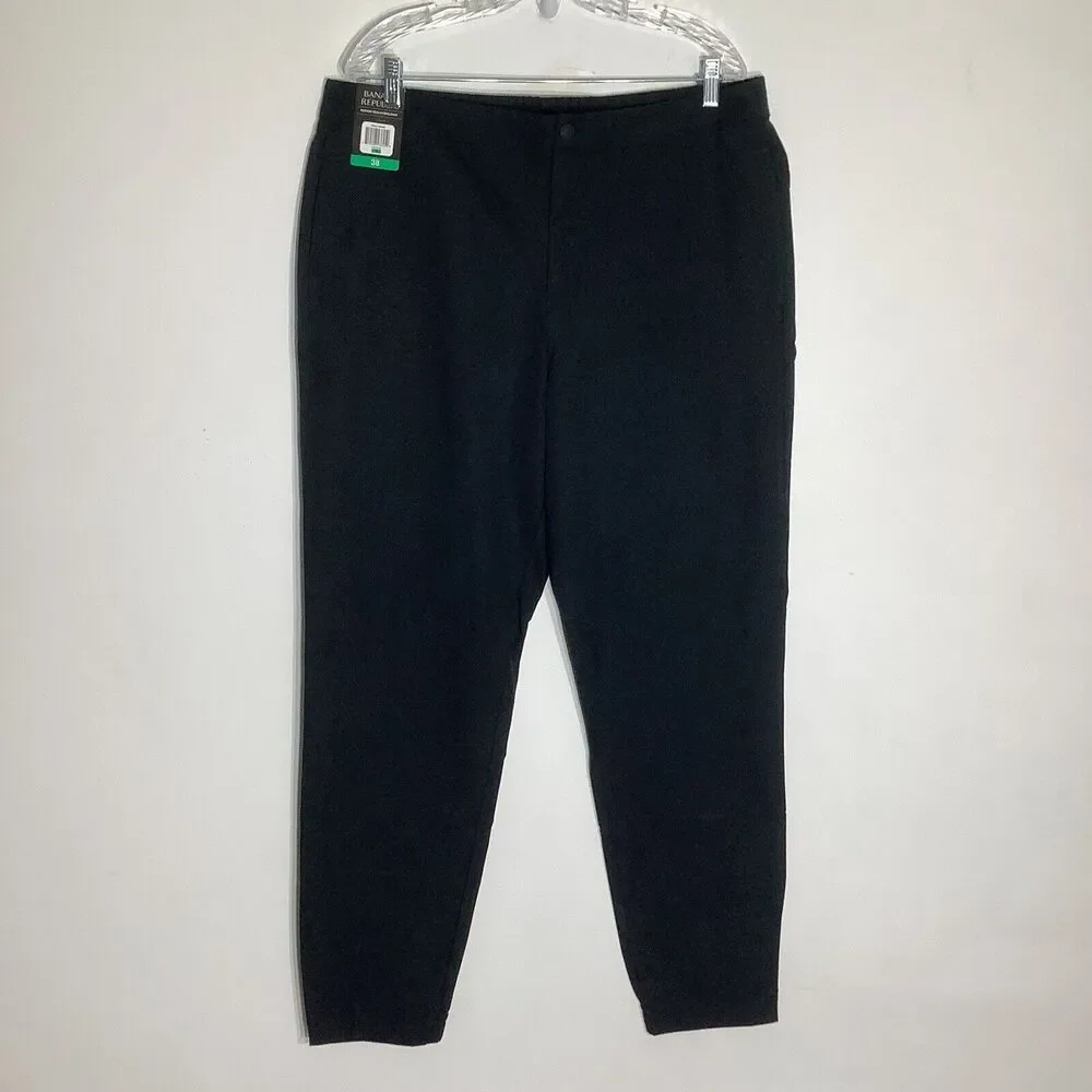 Banana Republic Mens Motion Tech Hybrid Pants Black‎ Size 38 x 31 NWT
